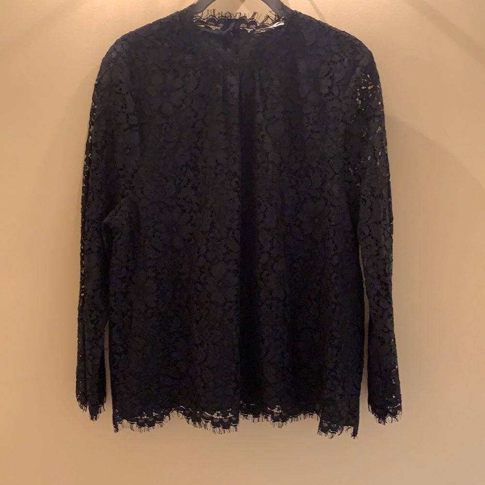 NWOT Joie Black lace top